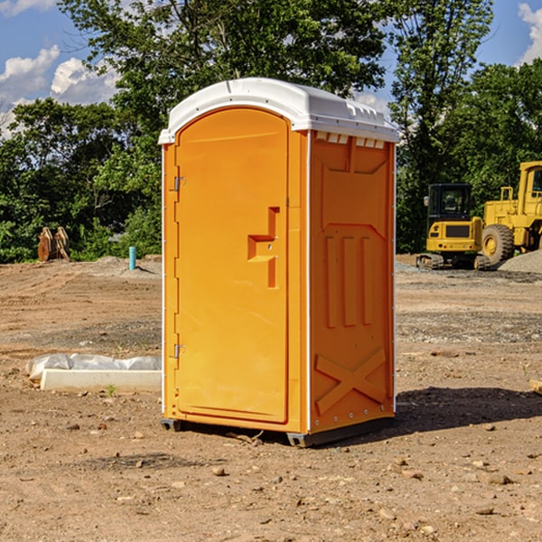 how often are the porta potties cleaned and serviced during a rental period in Ward CO